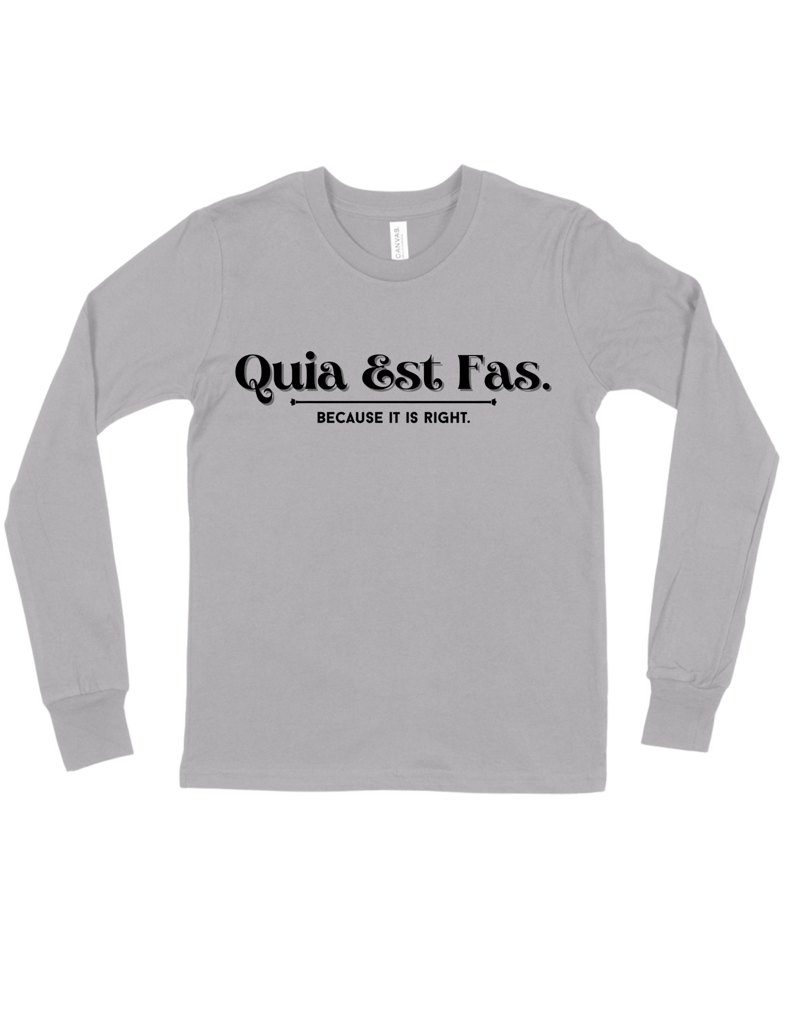 Quia Est Fas. - Athletic Heather Long Sleeve  Main Image